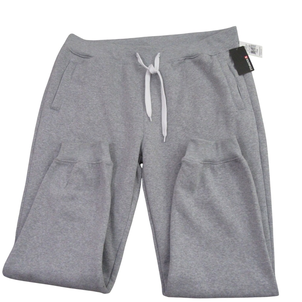 Southpole Mens Sweatpant Joggers‎ 3XB Light Gray Heather Fleece Warm
